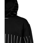 Dolce & Gabbana Black White Stripe Hooded Sweatshirt Sweater with logo details and regular fit, made in Italy, 70% cotton, 30% nylon material.