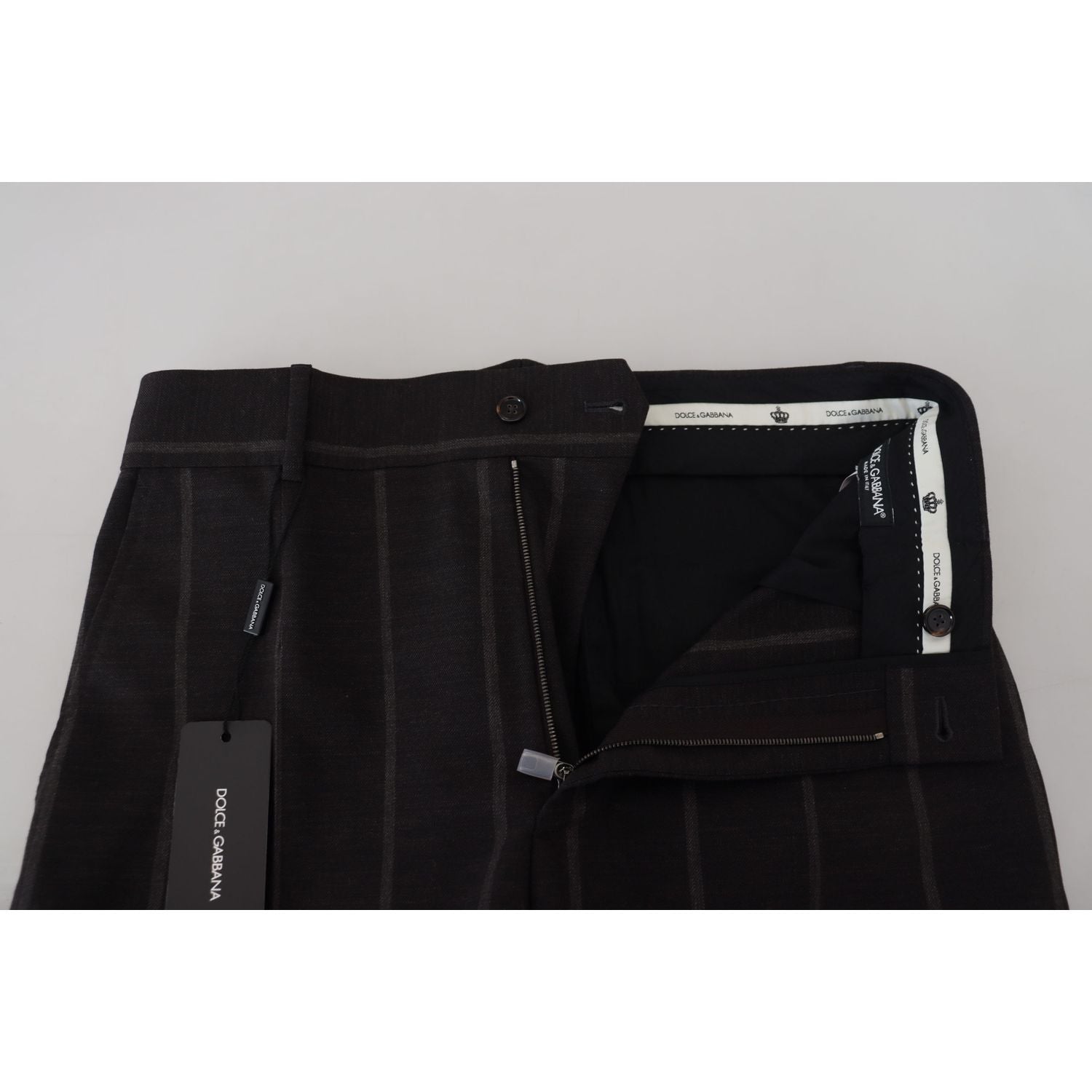 Dolce & Gabbana Black Wool Chino Formal Men Pants