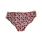 Dolce & Gabbana Bordeaux DG Logo Slip Bottom Brief Underwear in burgundy with all-over DG logo print, elastic waistband, 100% cotton.
