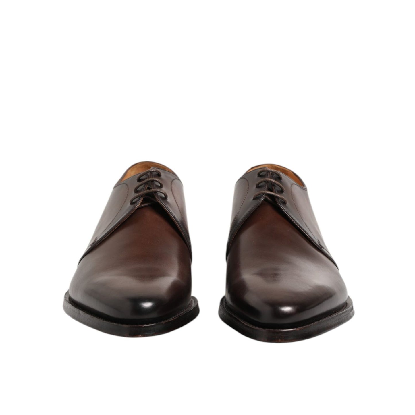 Dolce & Gabbana Brown Leather Lace Up Dress Men Derby Shoes