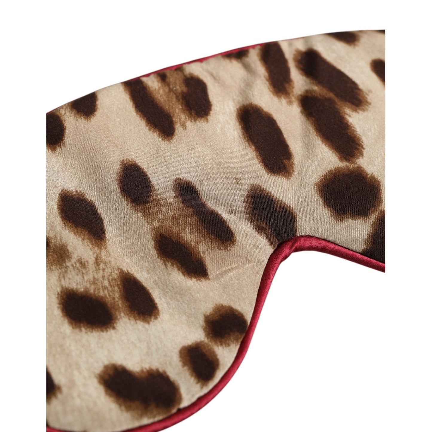 Dolce & Gabbana Brown Leopard Print Silk Women Accessory Sleep Eye Mask