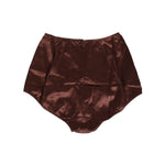 Dolce & Gabbana Brown Silk Stretch High Waist Girdle Underwear, elegant and luxurious design for shaping and comfort.