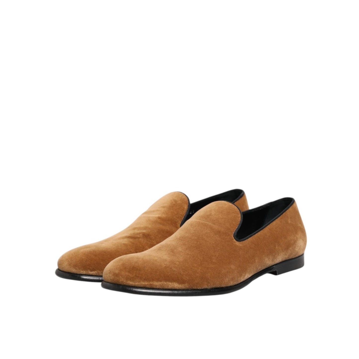 Dolce & Gabbana Brown Suede Slip On Men Loafers Formal Shoes