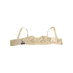 Dolce & Gabbana Cream Satin Blend Balconette Bra Underwear with underwire support and adjustable straps, elegant and luxurious design
