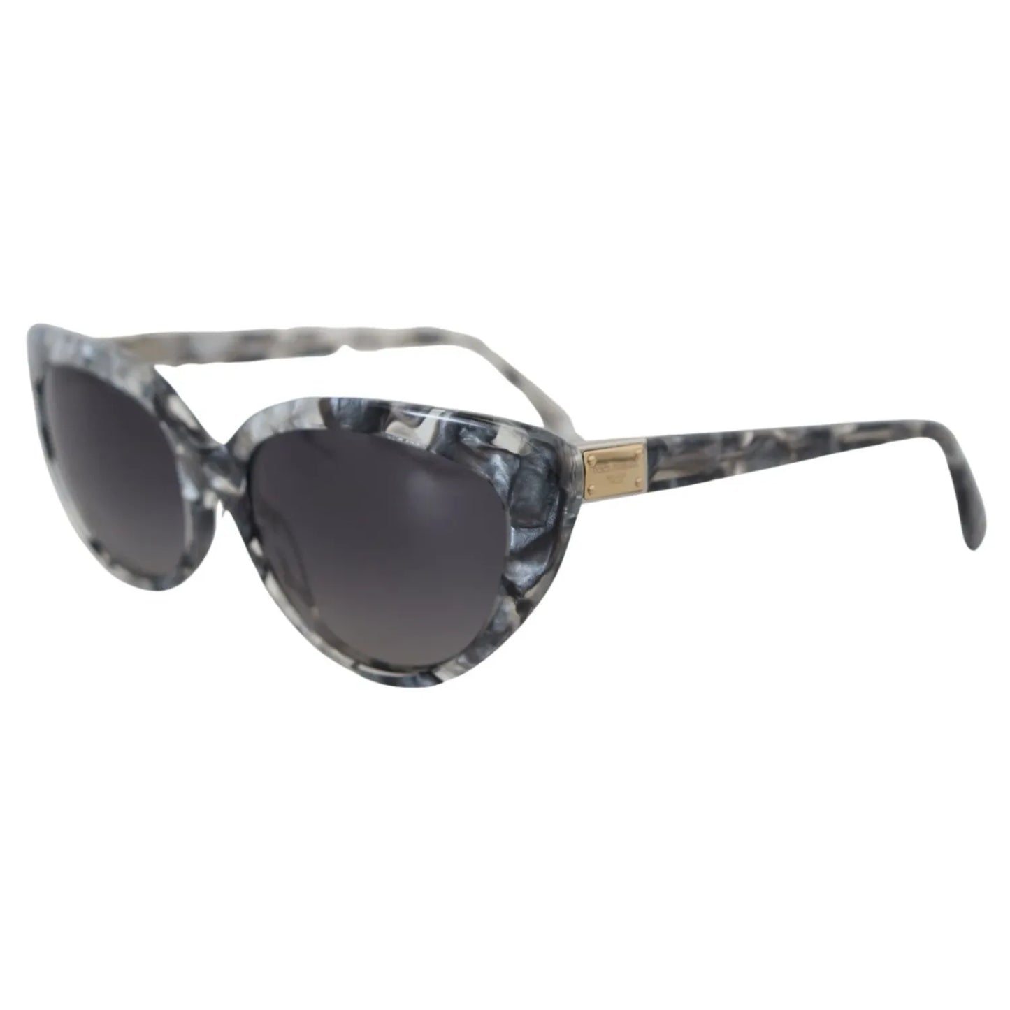 Dolce & Gabbana DG4194 Gray Acetate Logo Plaque Cat Eye Lens Sunglasses for women with UV protection