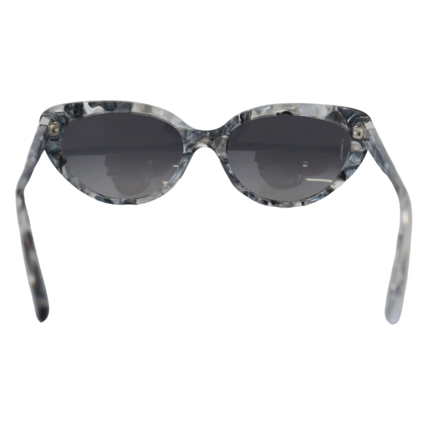 Dolce & Gabbana DG4194 Gray Acetate Logo Plaque Cat Eye Lens Sunglasses with UV protection, front view.