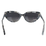 Dolce & Gabbana DG4194 Gray Acetate Logo Plaque Cat Eye Lens Sunglasses with UV protection, front view.