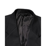 Dolce & Gabbana Dark Blue Cotton Men Jacket Coat Blazer Suit inner lining detail