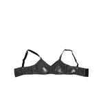 Dolce & Gabbana Dark Gray Silk Stretch Balconcino Bra Underwear