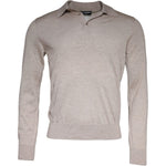 Dolce & Gabbana Beige Cashmere Knit Collared Pullover Sweater TSH87012-48