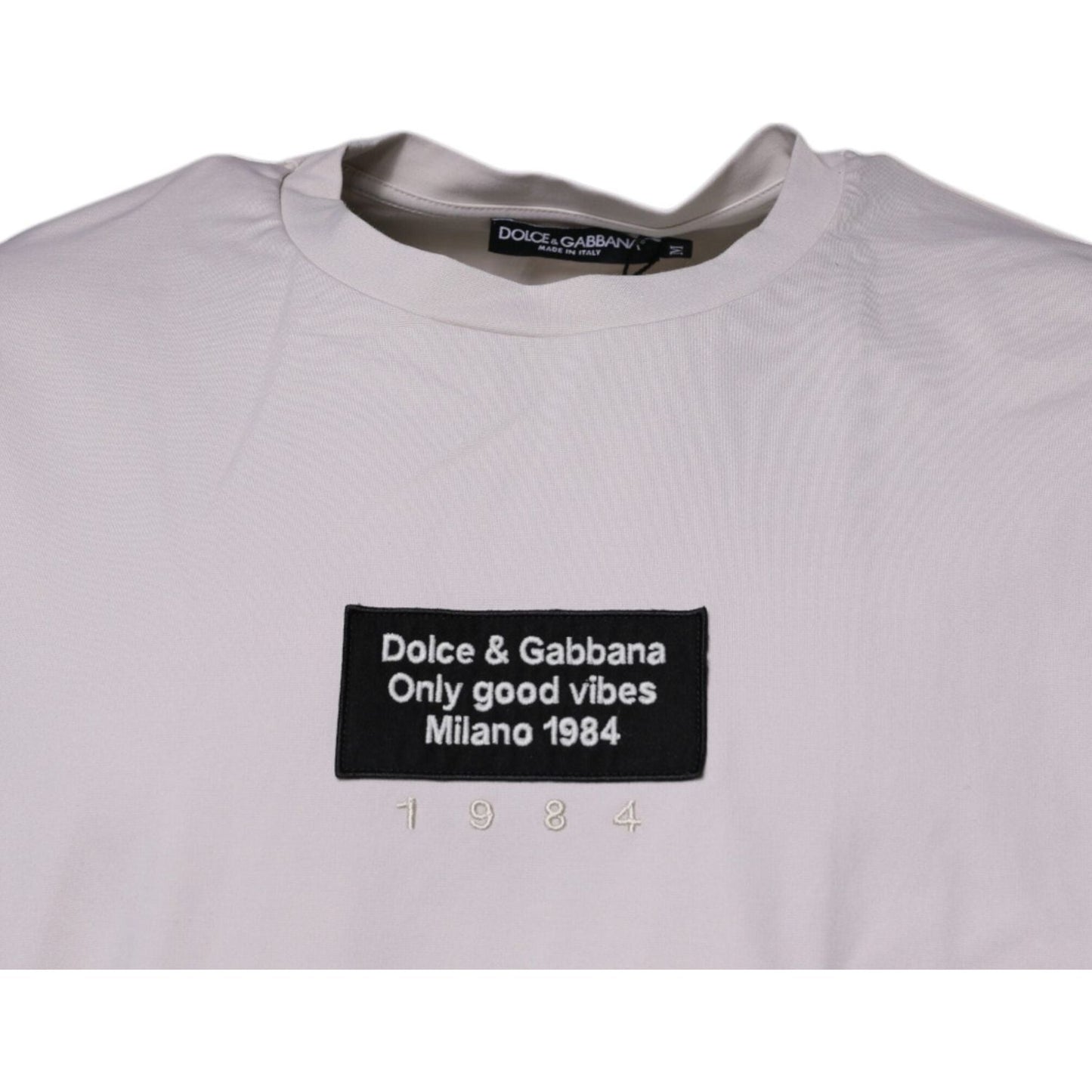 Dolce & Gabbana Beige DG Logo Crew Neck Short Sleeves T-shirt TSH87350-48