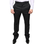 Dolce & Gabbana Black Stripes Skinny Men Dress Pants PAN75360-48