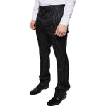 Dolce & Gabbana Black Stripes Skinny Men Dress Pants PAN75360-48