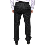 Dolce & Gabbana Black Stripes Skinny Men Dress Pants PAN75360-48