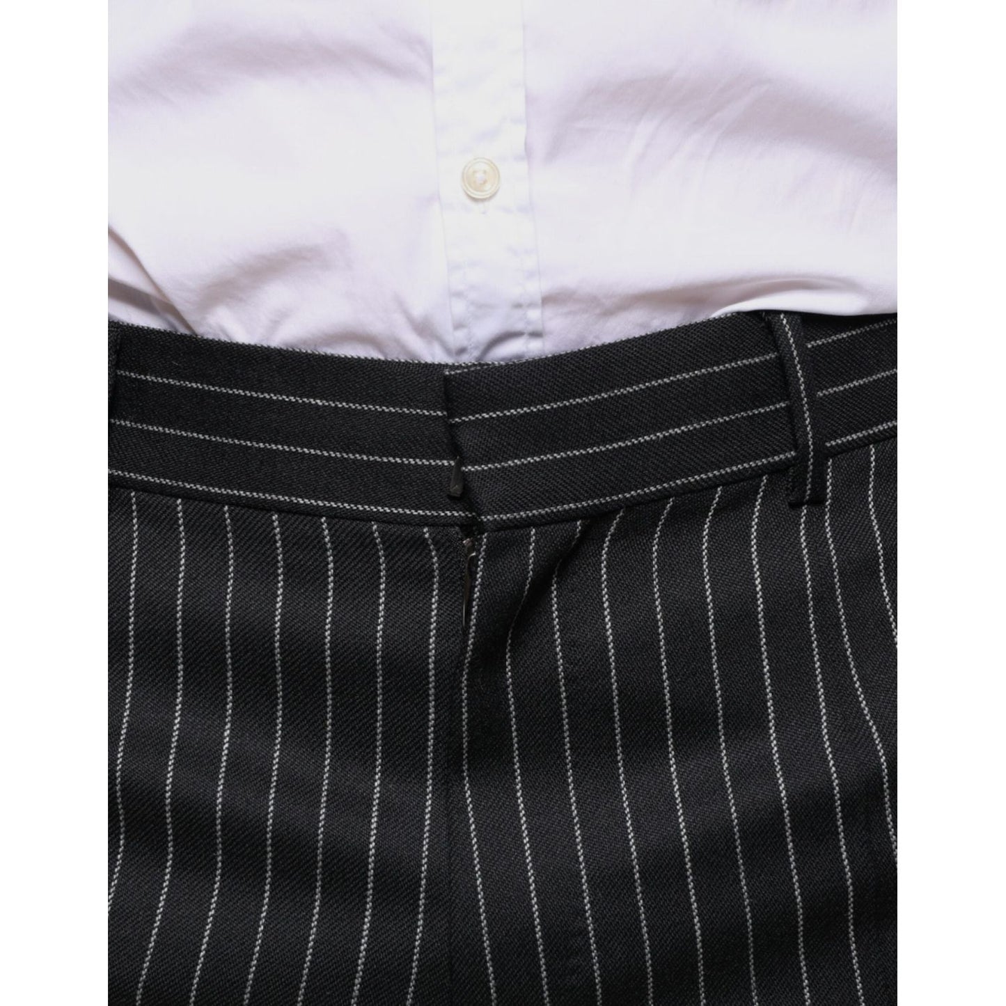 Dolce & Gabbana Black Stripes Skinny Men Dress Pants PAN75360-48