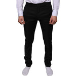 Dolce & Gabbana Black Wool Skinny Dress Formal Pants Dolce & Gabbana Black
