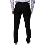 Dolce & Gabbana Black Wool Skinny Dress Formal Pants Dolce & Gabbana Gray