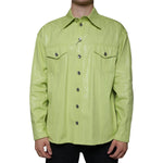 Dolce & Gabbana Green Cotton Collared Men Button Down Shirt Dolce & Gabbana Dark Khaki