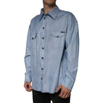 Dolce & Gabbana Light Blue Cotton Button Down Casual Shirt TSH7926-39