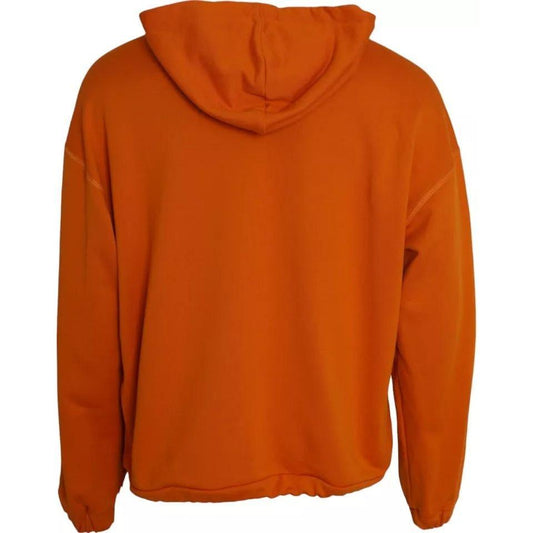 Dolce & Gabbana Orange Hooded Pullover Sweatshirt Sweater TSH86442-48