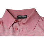 Dolce & Gabbana Pink Polyester Long Sleeve Men Polo T-shirt TSH86276-44