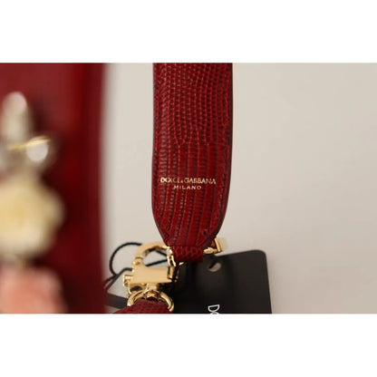 Dolce & Gabbana Floral Crystals Exotic Shoulder Strap Bag Accessory