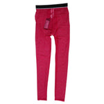 Dolce & Gabbana Fuchsia Nylon Logo Lace Leggings Pants Underwear featuring mid-rise design and soft fabric.
