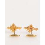 Dolce & Gabbana Gold Tone Brass Cross Crystal Men Accessory Cufflink featuring luxurious cross design and sparkling crystals, Made in Italy.