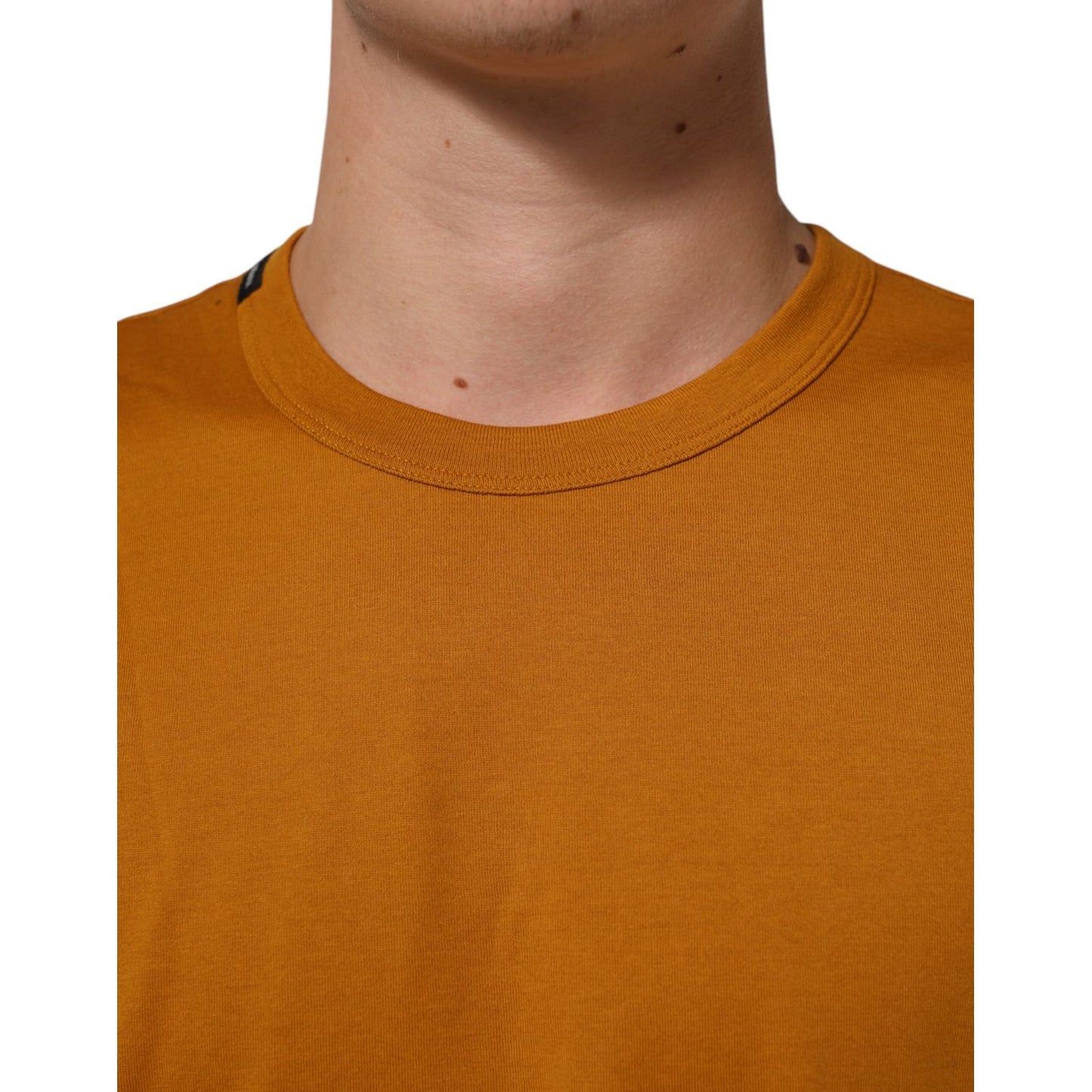 Dolce & Gabbana Golden Brown Crew Neck Short Sleeve T-shirt