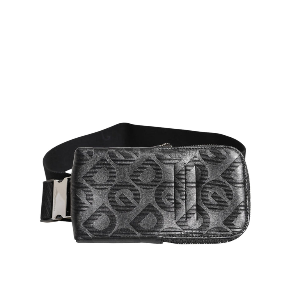 Dolce & Gabbana Gray DG Logo Mania Purse Phone Belt Waist Men Borse Bag