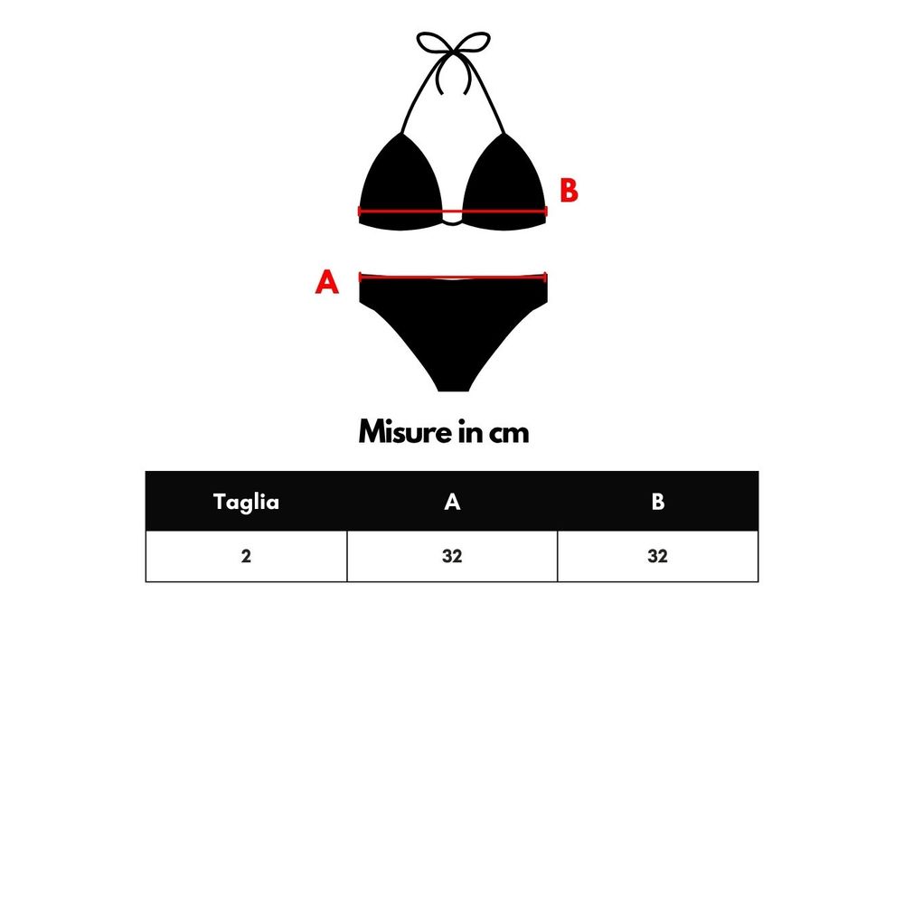 Size chart for Dolce & Gabbana Gray Viscose One-Piece Swimsuit with measurements in cm, showing size 2 (32 cm for A and B).