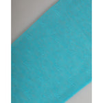 Dolce & Gabbana Light Blue Logo Lace Tight Midi Trouser Underwear featuring delicate logo-patterned lace design.