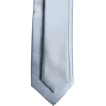 Dolce & Gabbana Light Blue Solid Silk Adjustable Necktie Tie, luxury men's accessory, made in Italy, 100% silk, 6.5cm width.