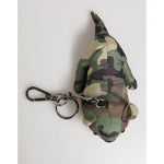Dolce & Gabbana Multicolor Camouflage Animal Silhouette Keychain Keyring with metal hardware and artistic design.