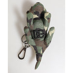 Dolce & Gabbana Multicolor Camouflage Animal Silhouette Keychain Keyring with bold design and premium materials.