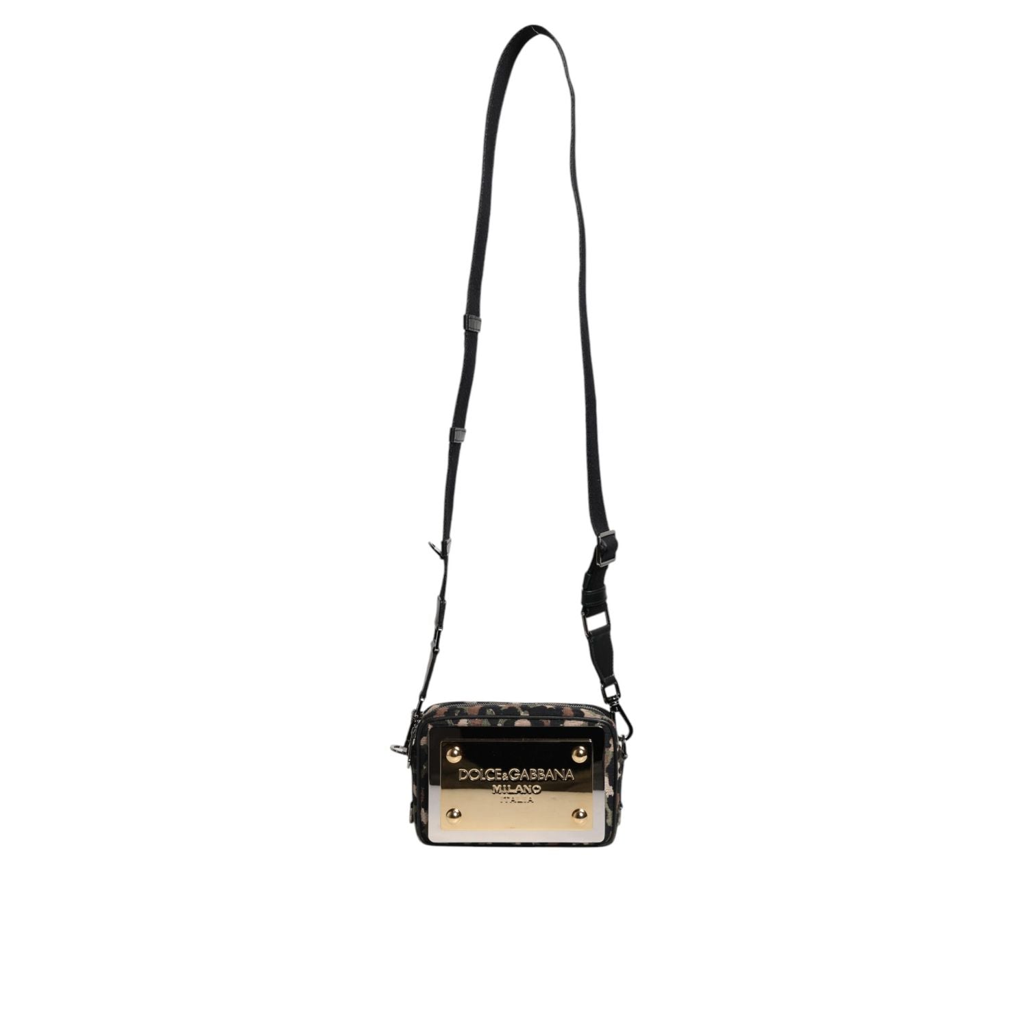 Dolce & Gabbana Multicolor Leopard Jacquard DG Logo Crossbody Bag
