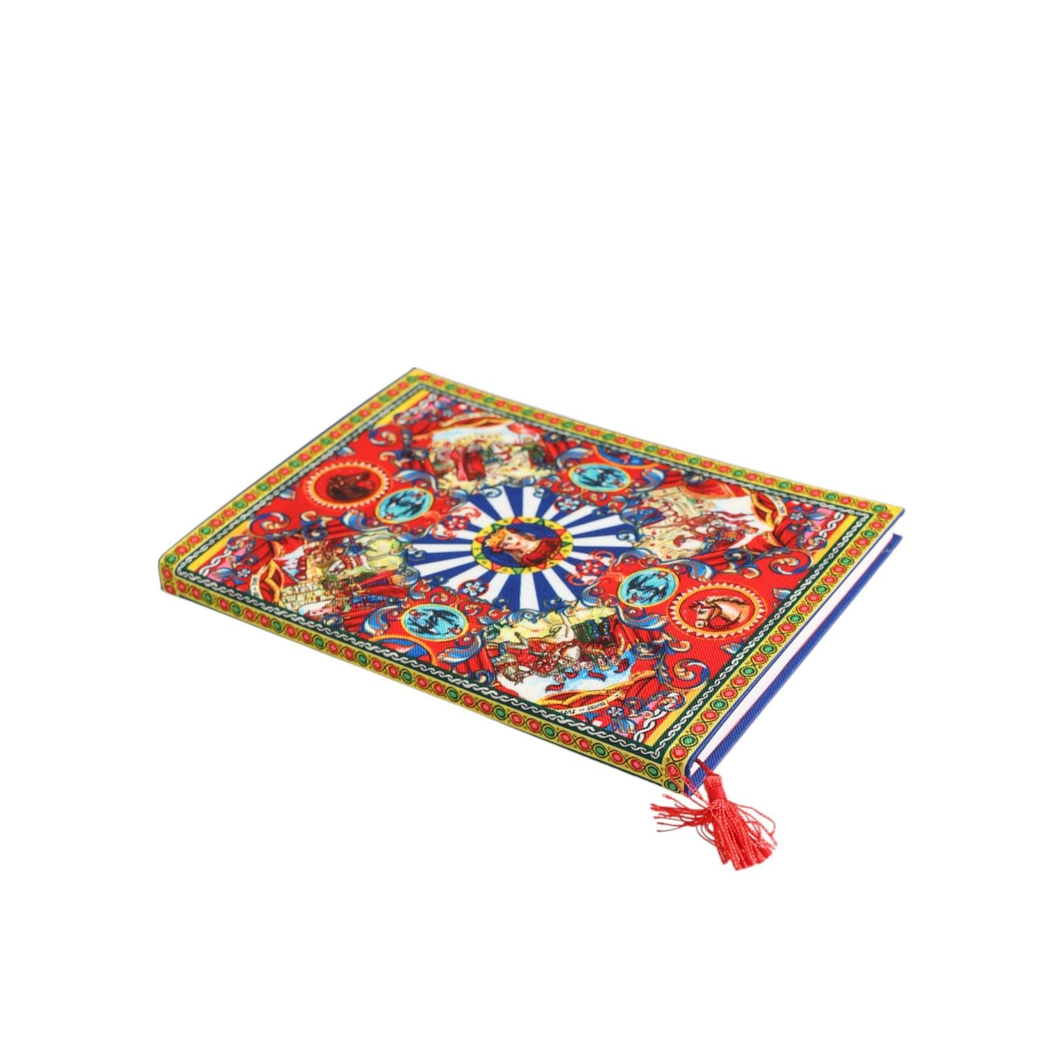 Dolce & Gabbana Multicolor Sicilian Carretto Print Journal  Notebook