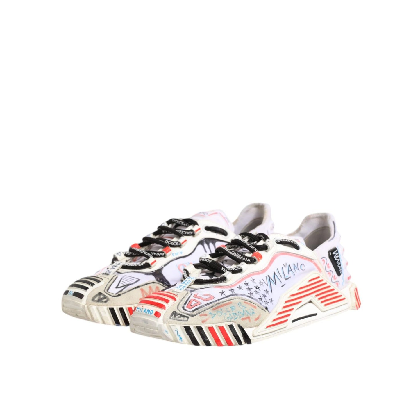 Dolce & Gabbana Multicolor Suede Fabric NS1 Sneakers Shoes, featuring vibrant design and logo details, made with high craftsmanship in Italy.