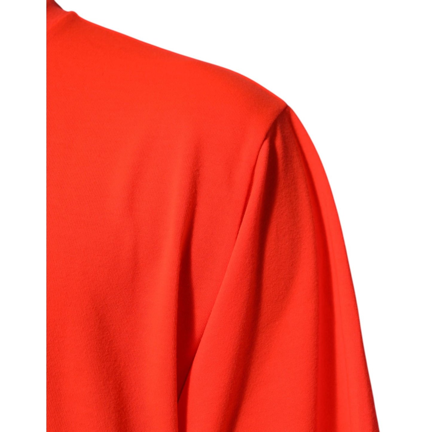 Dolce & Gabbana Neon Orange Polyester Men Crew Neck T-shirt