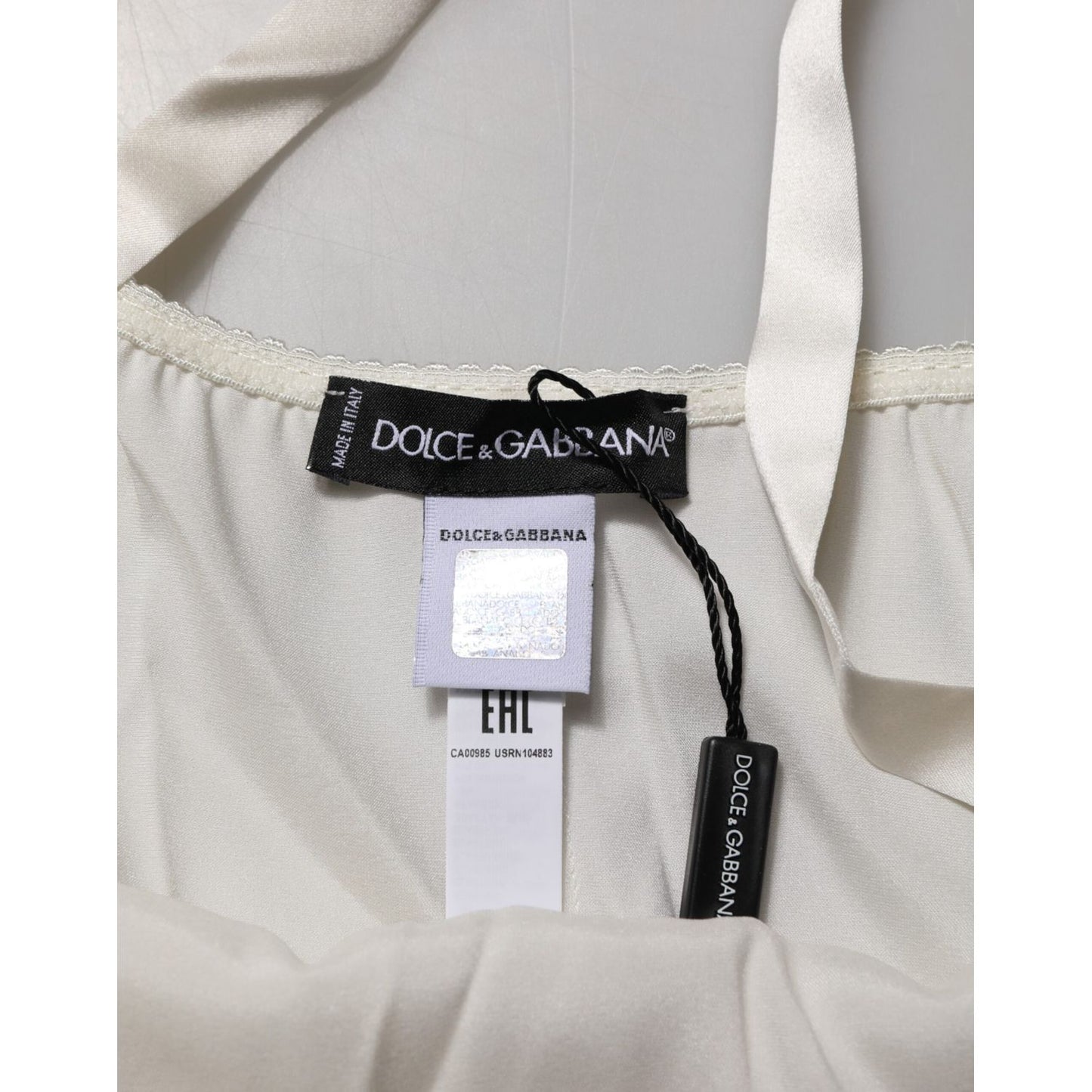 Dolce & Gabbana Off White Floral Lace Tank Lingerie Top Underwear