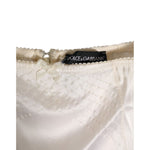 Dolce & Gabbana Off White Silk High Waist Girdle Panty Underwear with logo and elegant design, made in Italy.
