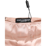 Dolce & Gabbana Pink Acetate High Waist Shorts Panty Underwear with logo details, made in Italy.