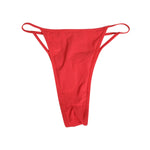 Dolce & Gabbana Red Nylon Stretch Tanga Brief Panty Underwear, low-rise cut, form-fitting, vibrant red, Italian glamour, comfort focus.