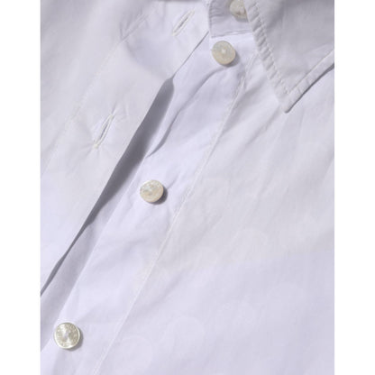 Dolce & Gabbana White Collared Short Sleeve Polo Shirt Top