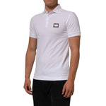 Dolce & Gabbana White Collared Short Sleeves Polo Men T-shirt
