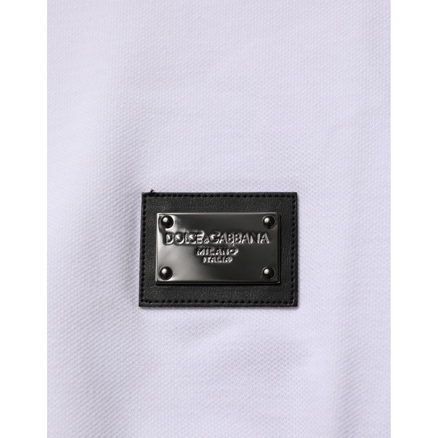 Dolce & Gabbana White Collared Short Sleeves Polo Men T-shirt