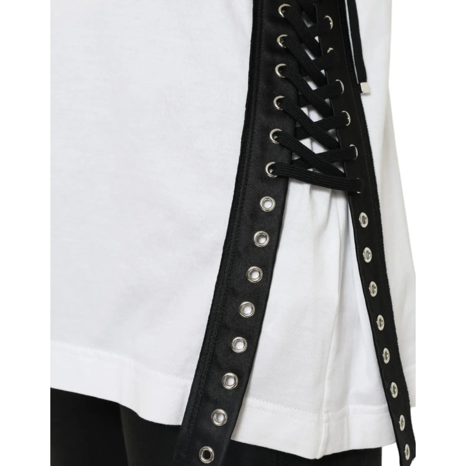 Dolce & Gabbana White Cotton 2000 Fashion Print Logo T-shirt