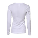 Dolce & Gabbana White Cotton Knit Round Neck Long Sleeves T-shirt