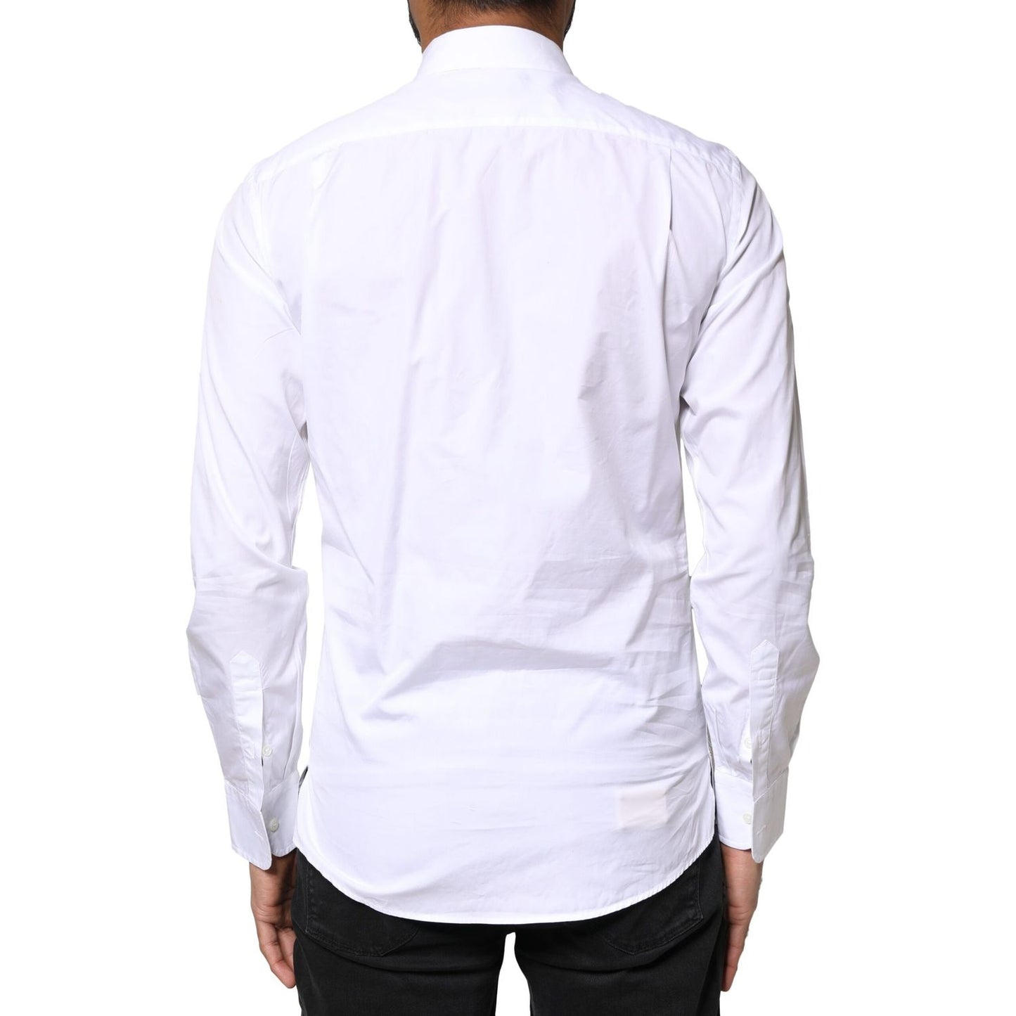 Dolce & Gabbana White Cotton Long Sleeves Formal Dress Shirt