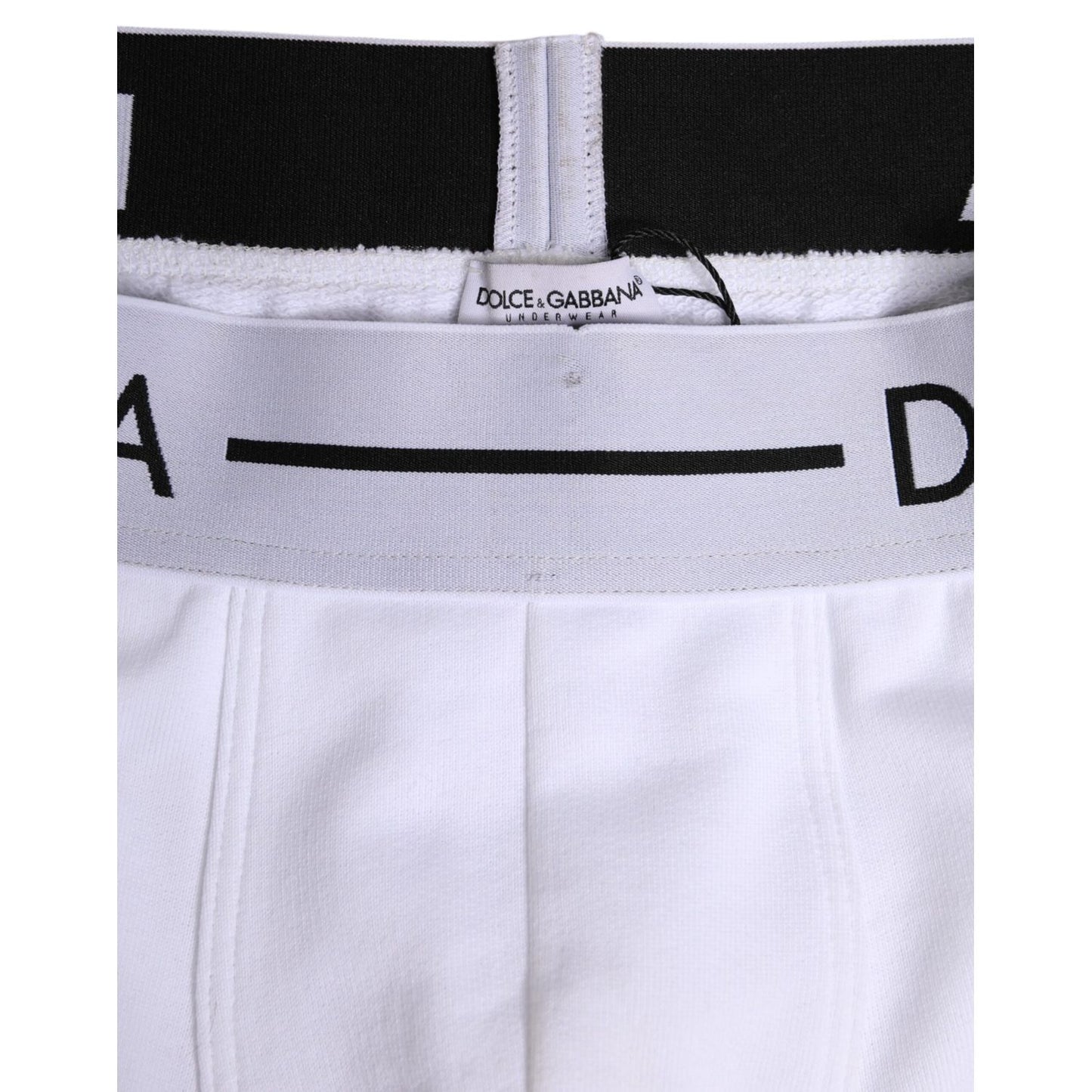 Dolce & Gabbana White Cotton Stretch Regular Boxer Underwear